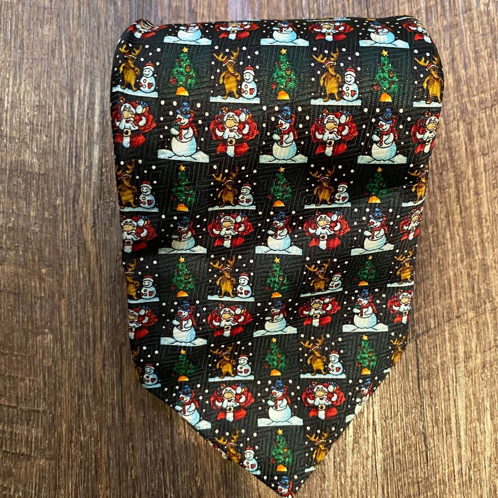 Tie Christmas Santa Snowman Reindeer Xmas Ugly Sweater